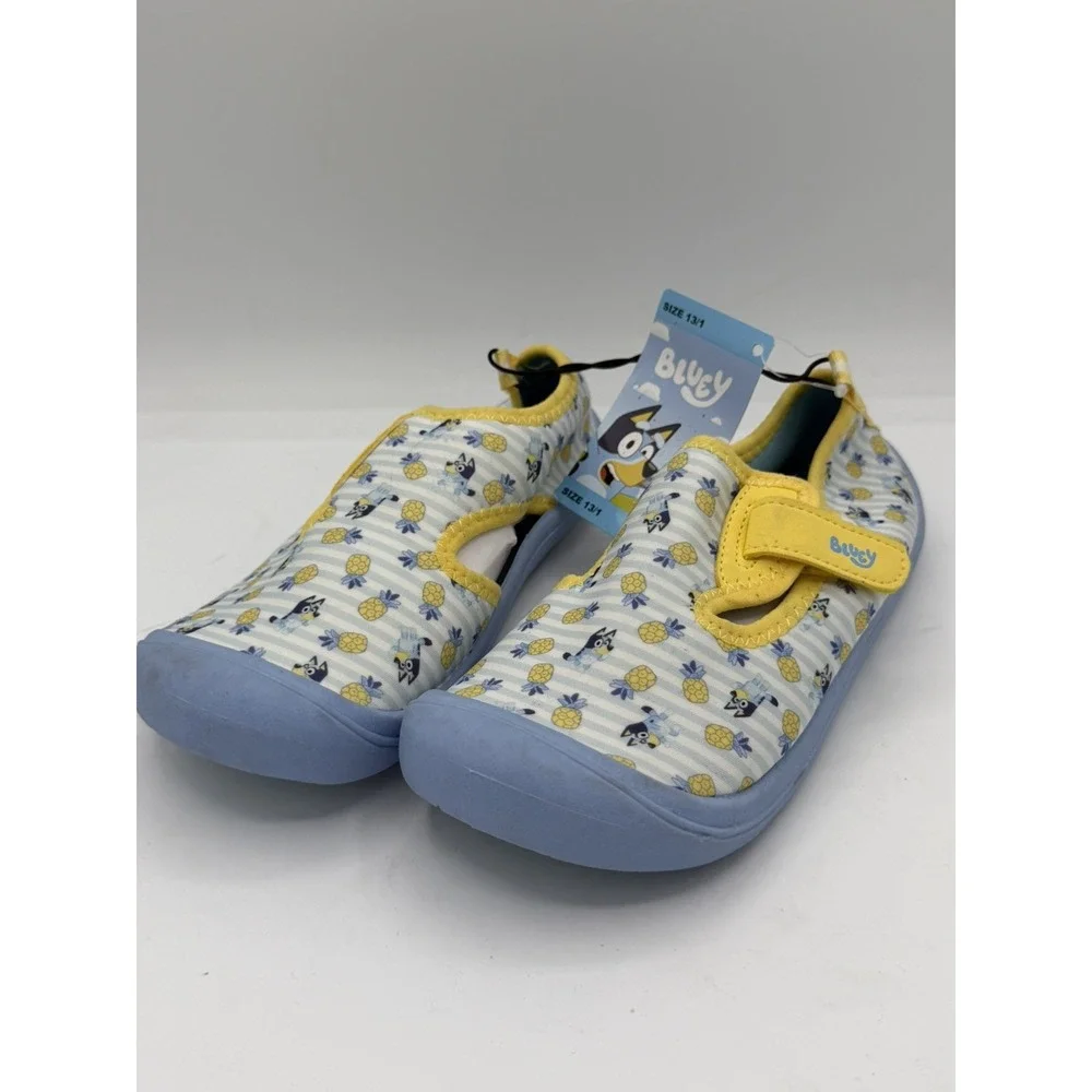 NWT Bluey Kids Water Shoes Bingo Pineapple Design Size 13/1